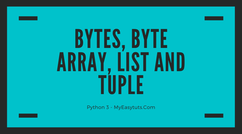 bytes byte array in python
